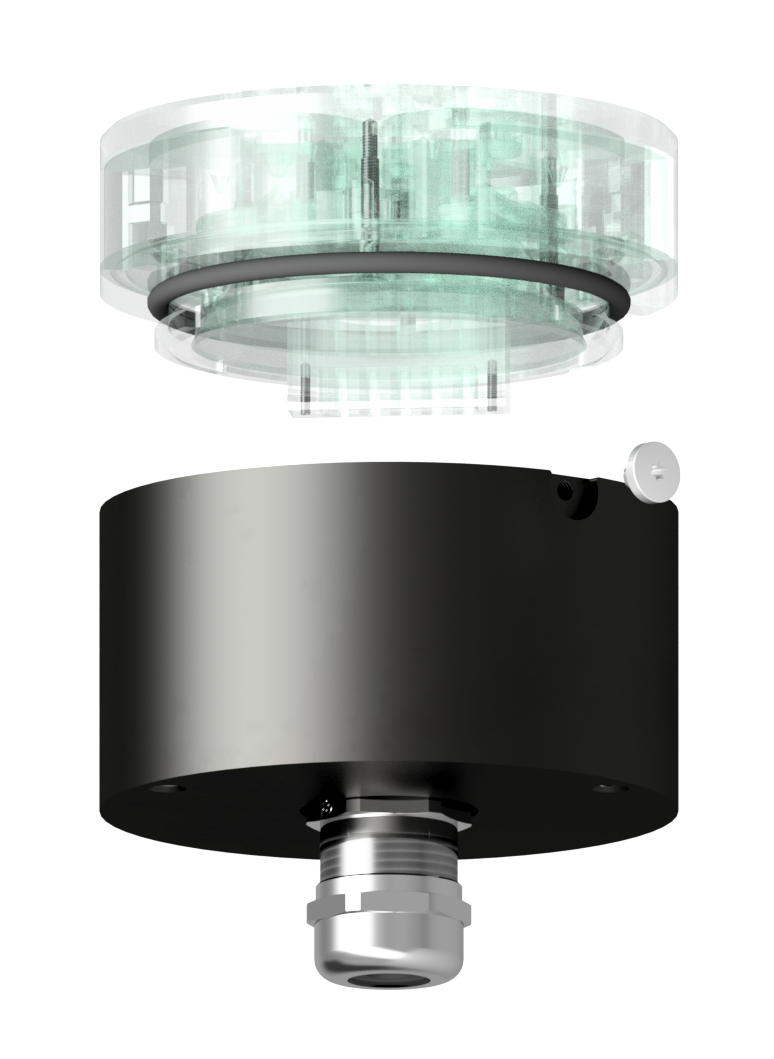 PRO K-lock Base, aluminium, 1 Cable down - Black PRO K-lock Base, aluminium, 1 Cable down - Black